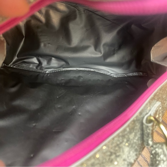 Betsey Johnson Glitter Unicorn Lunch Bag Tote Large size Back to school Bling - Picture 3 of 8